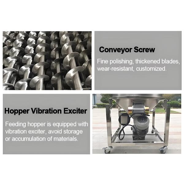 Industrial-Grade Hopper Tube Stainless Steel U-Shape Screw Feeder Conveyor