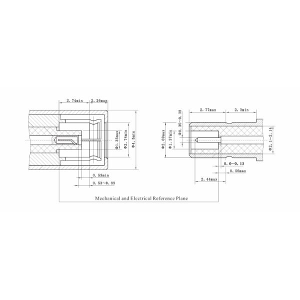 Мужской подключатель с правом углом Mini SMB RF Коаксиальный разъем