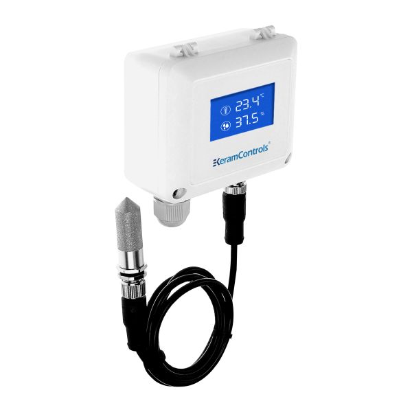 KTH600 Temperature and Humidity Transmitter with IP65/NEMA4 Protection, 4-20mA Output, and LCD Backlit Display