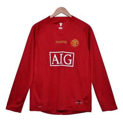 Manchester United Retro Jersey 2007-2008 Season Home Long Sleeve Fan Collector Edition Jersey