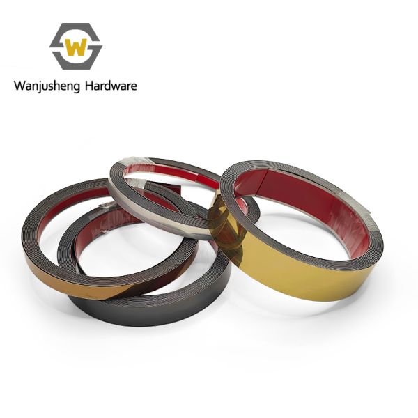 Wholesale Stainless Steel Decorative Strips for Background Walls Drill-Free Self-Adhesive Edge Banding for Walls and Ceilings