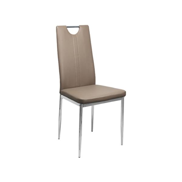 0.25m³ 60KGS Modern Dining Chair With Chrome Metal Leg