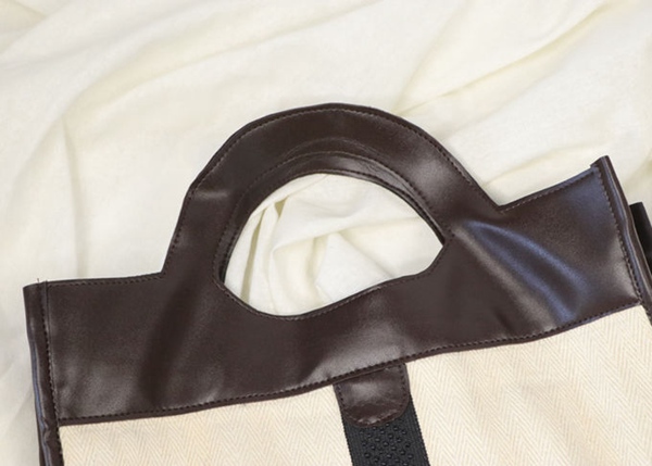 PU Portable Woven Travel Canvas Tote Bags