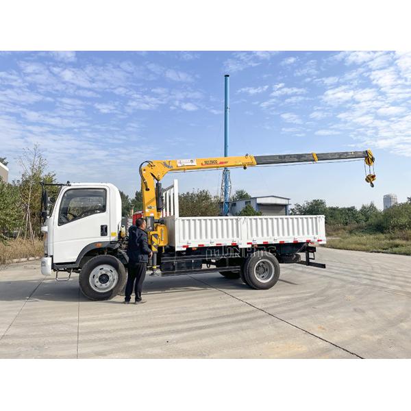 Грузовик с 6 тонным краном 4х2 6 колесный грузовик с прямым краном HOWO легкий грузовик 3-8 тонн