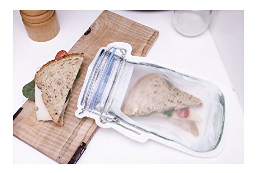 Reclosable Mason Jar Shaped Stand Up Ziplock Bags Vacuum Sealer Bags With Zipper