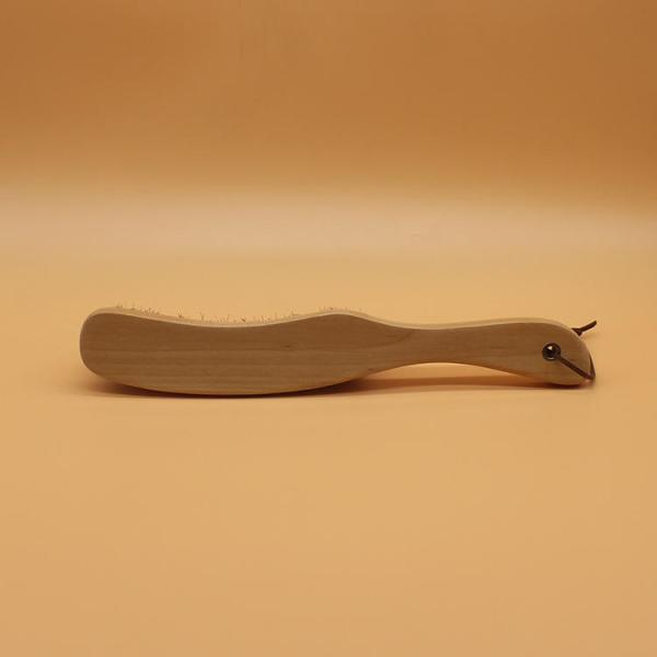 Щетка для чистки шляпы из щетины из конского волоса с деревянной ручкой