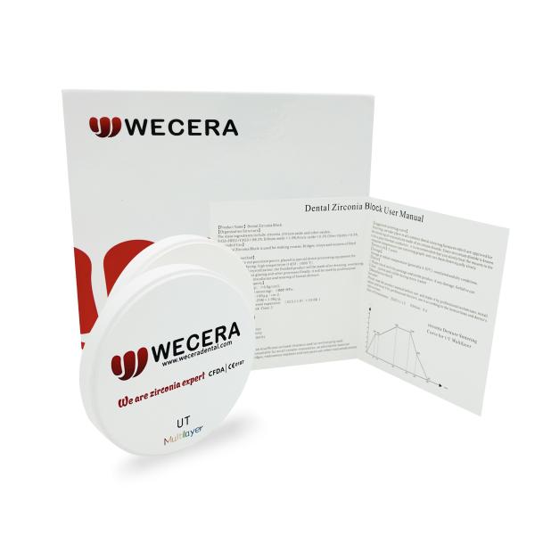 Zirconia CAD CAM A3 диска Zirconia 6 слоев диски просвечивающего разнослоистого