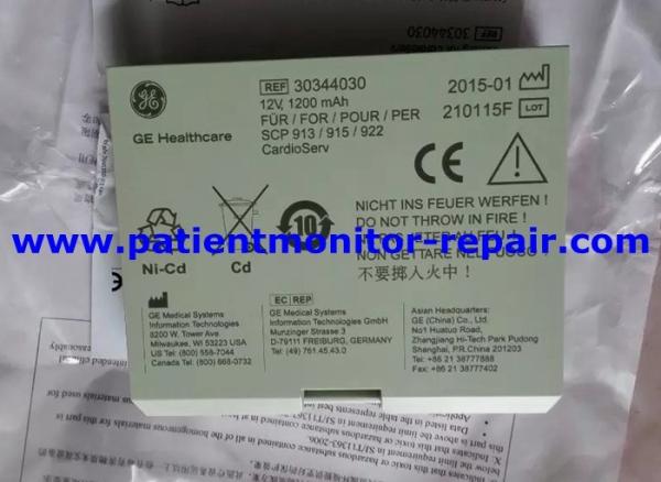 Bateria original 30344030 12V 1200mAh do desfibrilador de GE Cardioserv das baterias do equipamento médico
