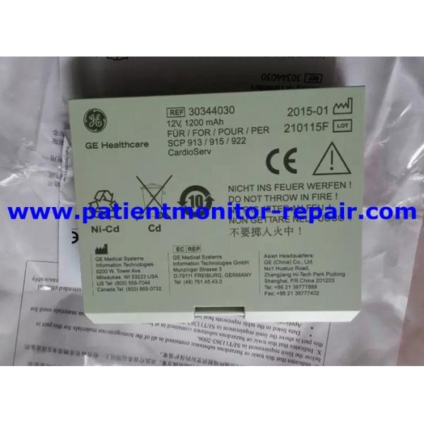 Batterie originale 30344030 12V 1200mAh de défibrillateur de GE Cardioserv de batteries de matériel médical