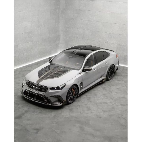 For BMW M5 G90 Carbon Fiber Body Kit M5 G90 MSY-style Carbon Fiber Front Lip Diffuser Spoiler Hood