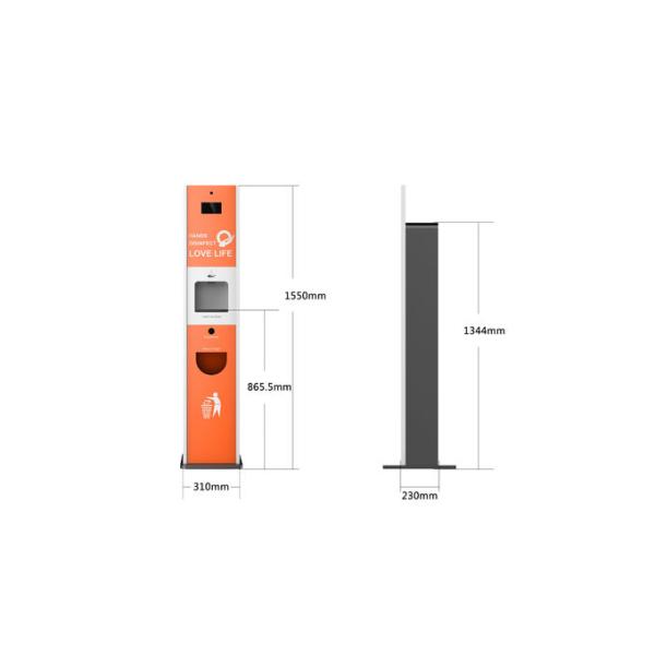 Commercial Orange Forehead Infrared Thermometer Soap Dispenser