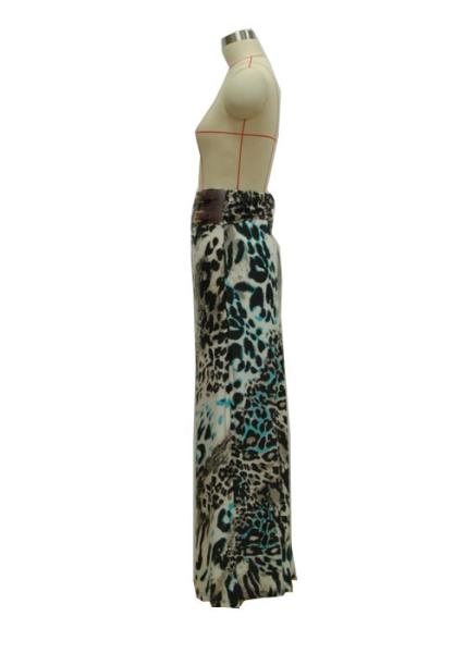 Leo Print Beautiful Womens Long Skirts , High Waisted Bodycon Skirt Anti Wrinkle