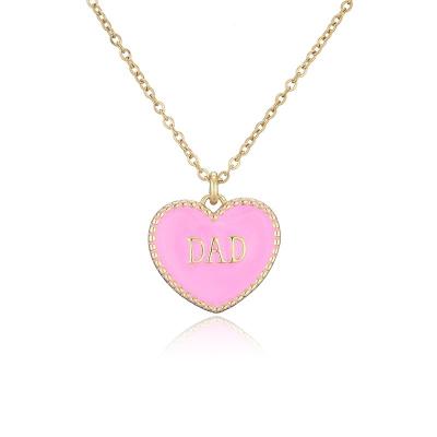 14K Heart Letter Pendant Necklace