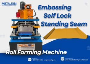 Self Lock Embossed Roofing Panel Roll Forming Machine With Chain Drive Safety