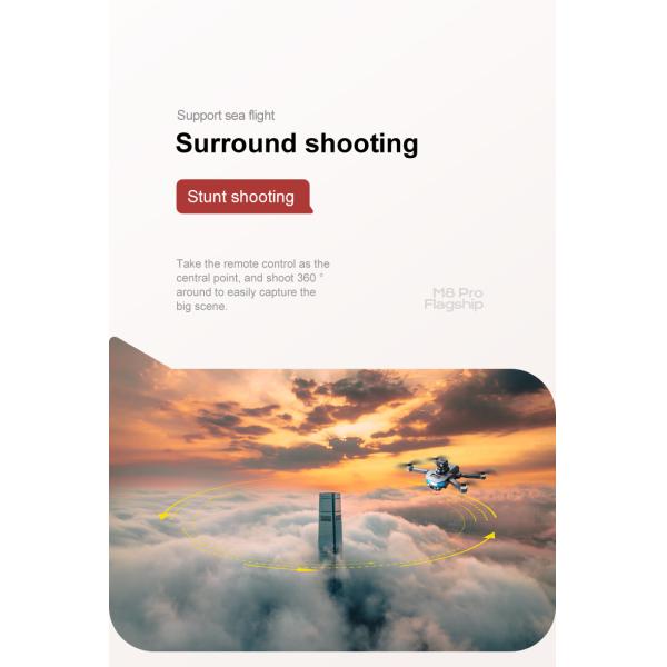 Compacto Fotografia Aérea UAV 200M Drone dobrável de controle remoto