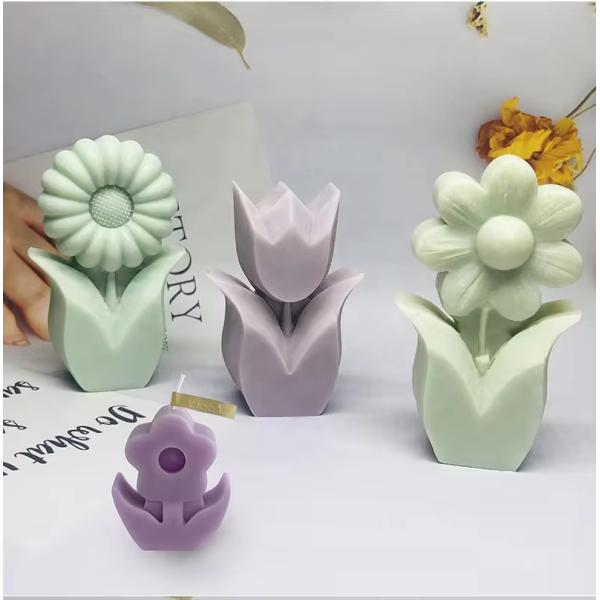 Mall Flower Candle Mold Soap Mold Reusable Silicone Mold