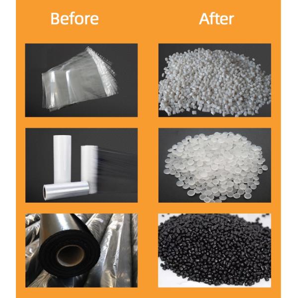 400kg/Hr  LLDPE Waste Plastic Single Screw Plastic Extruder Machine