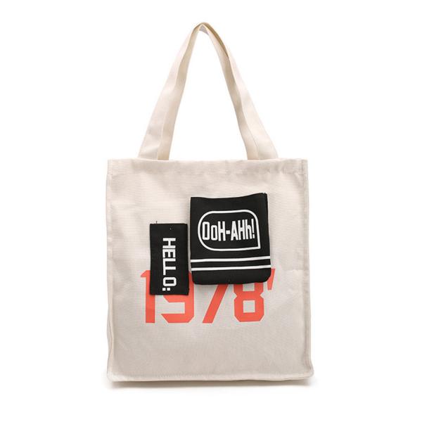 Korean monogrammed shoulder bag small niche color canvas crossbody bag eco-bag lady