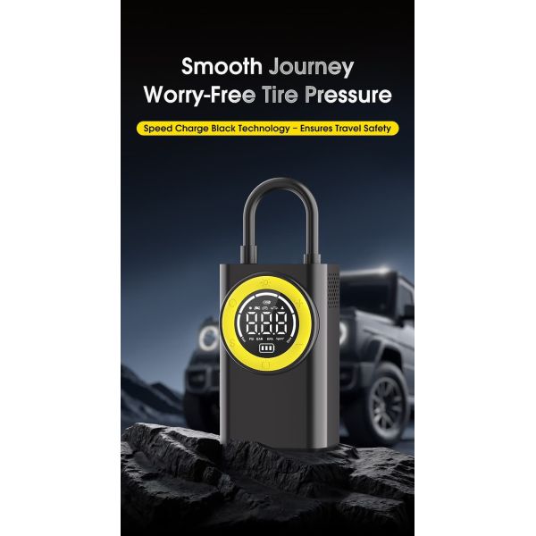 Wireless Tire Inflator Portable Air Compressor 5200mAh Rechargeable Tire Inflator