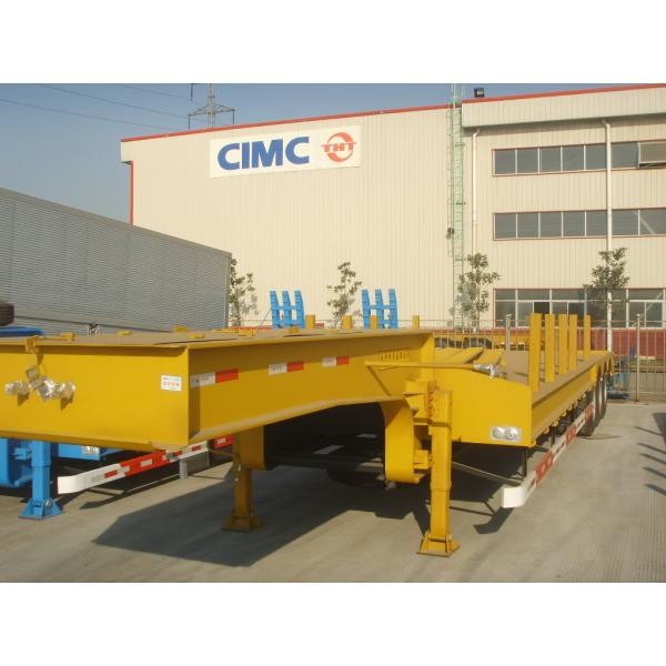 40 Foot Gooseneck 3 Axle Low Bed Semi Trailer For Container Transportation