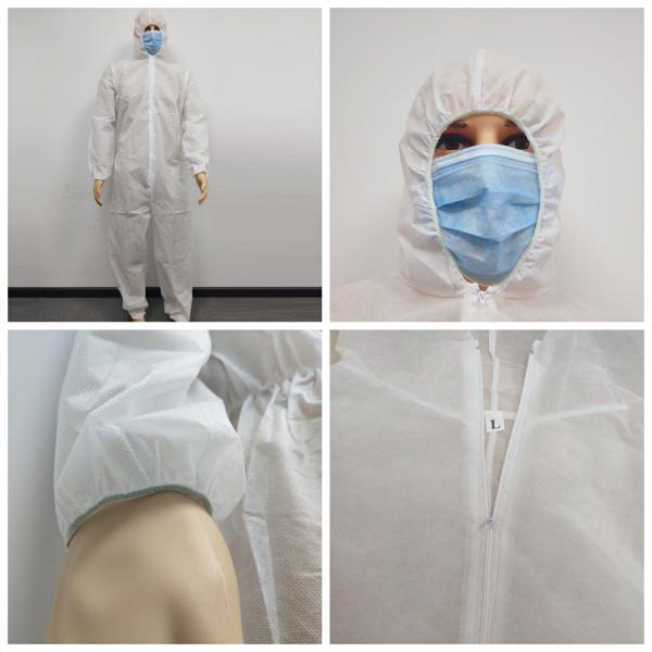 Polypropylene Pp Breathable Disposable Protective Coverall With Hood