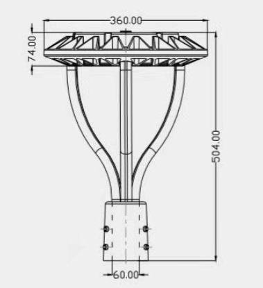 Наружные светодиодные садовые светильники для двора, сада, парка, дорожного освещения