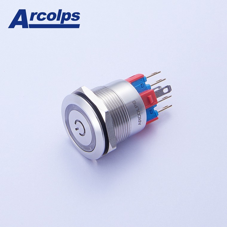 IP67 Waterproof Stainless Steel Push Button Switch Metal 22mm