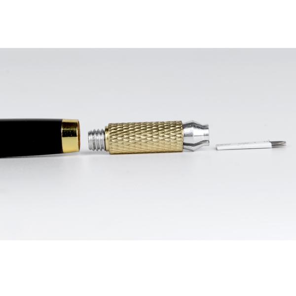 Black Multifunctional Microblading Eyebrow Tattoo Pen Double Heads 30G OEM
