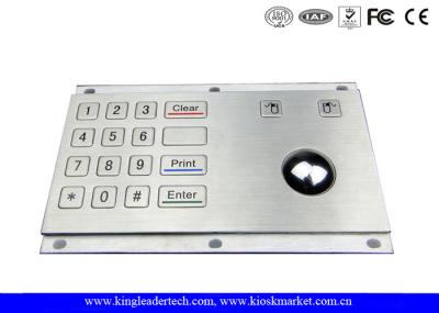 Teclado numérico numérico industrial USB do Trackball ótico de aço inoxidável com 16 chaves