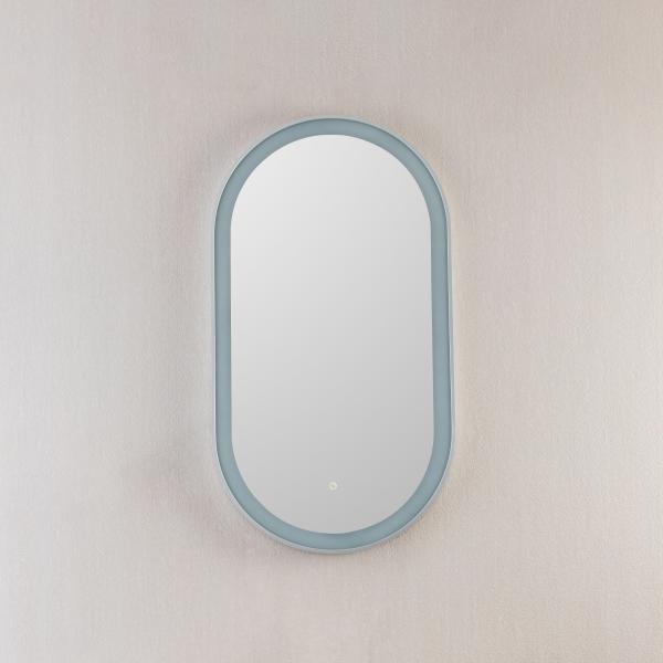 HD Silver Mirror LED Bathroom Mirror Intelligent Waterproof Time Temperature Display (Display de tempo e temperatura à prova de água)
