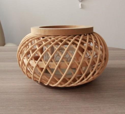 Hot Sale Led Lantern Indoor And Outdoor Decoration Natural Handmade Rattan Weave Candle Holder