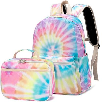 Custom Colorful Printing Girls Trendy Backpack With Lunch Bag Set Waterproof