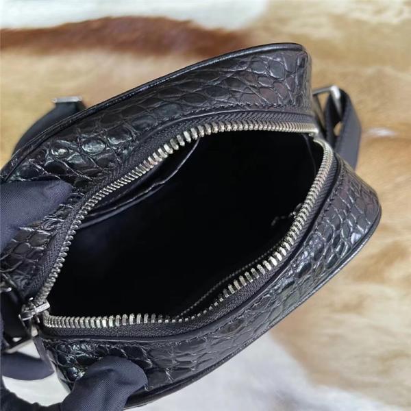 Authentic Crocodile Skin Men's Small Mini Shoulder Bag Flap Purse Genuine Alligator Leather Male Casual Messenger Bag