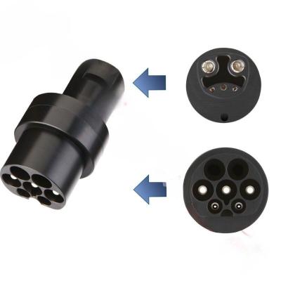 Type2 To Tesla Charging Adapter 80 Amp 250V AC For Electric Vehicle Charger IP55 Protection