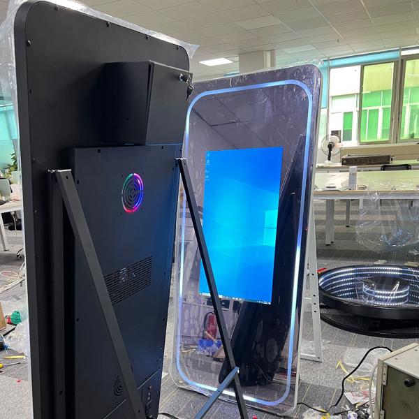Wedding Magic Mirror Photobooth Selfie Machine Metal with LED light