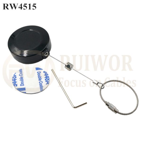 RW4515 Round Display Pull Box Plus Wire Rope Ring Catch