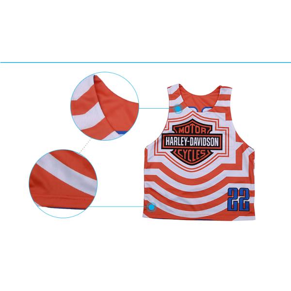 Lightweight Team Reversible Lacrosse Jersey Breathable Short Sleeve