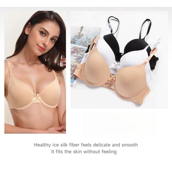 Women Bra Solid Colors New Arrival BCDE Cup Available Cute Bow Leisure Wholesale Solid Colors Underwear Bra for Women