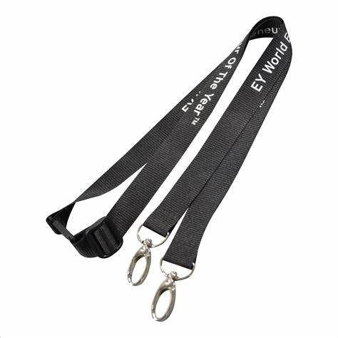 Custom Polyester Screen Printed Lanyards Neck Strap Safety Breakaway