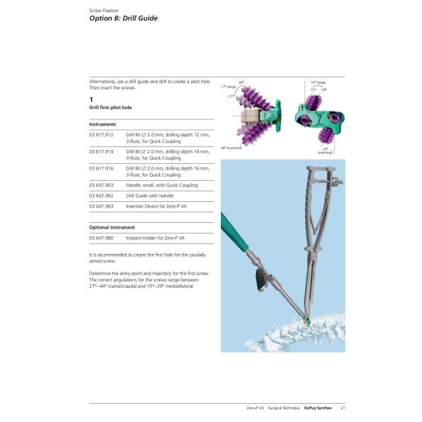 Sterilization 2 Screws Zero Profile Cage Anterior Cervical Cage Stand Alone CE Spinal Surgery