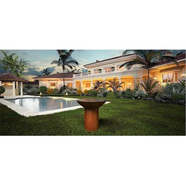 Гриль угля Corten гриля 40 дюймов на открытом воздухе варя стальной с круглым основанием хранения