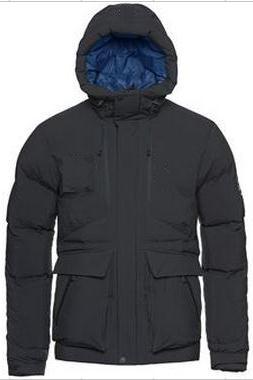Waterproof Heavy Down Jacket Men's With YKK Zippers  Nylon Lining Hooded Type