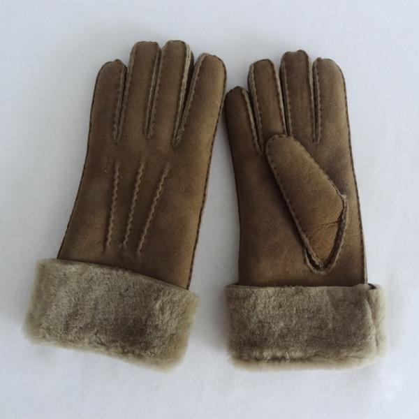 Women Warm Winter Handmade Shearling Fur Sheepskin Gloves