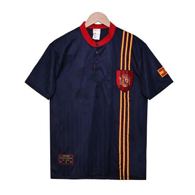 Espagne Rétro 1996 Tournoi de football Jersey classique Réplique personnalisée