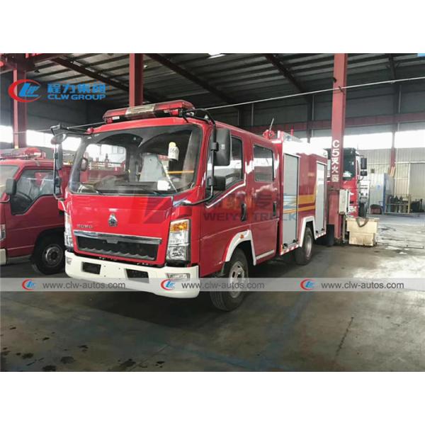 LHD Howo 116HP 6 утомляет тележку пожарного с цистерной с водой 3000L