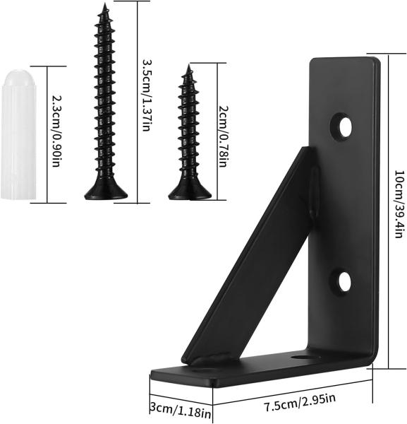 0.1-5mm Thickness Large Angle Brackets for Wood Shelf Furniture Cabinet Metal Braces