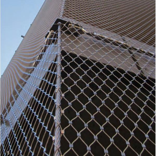 Ferrule 2' x 2' cadre filet de câbles en acier inoxydable pour barrières de sécurité