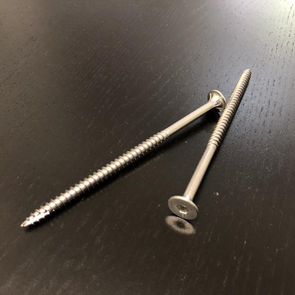 Hex Socket 125mm Batten Screws Type 17 Stainless Steel Bugle Head Screws 14G For Timber