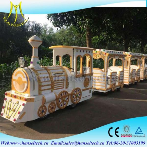 Hansel buy Amusement park electric tourist trackless battery operated amusement train ride