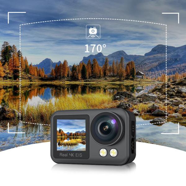 Waterproof Action Sports Camera Small 4K 60FPS 720P 240FPS WiFi Dual Screen Mini